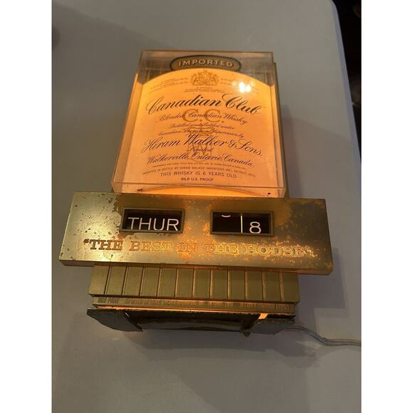 Whiskey Canadian Club The Best In The House Light Up Box 10 By 13 By 5 Inches - Picture 3 of 6